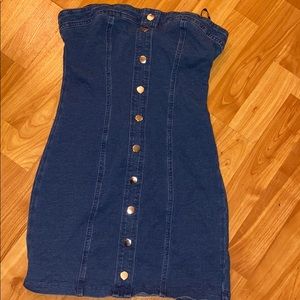 Strapless jean dress 💙